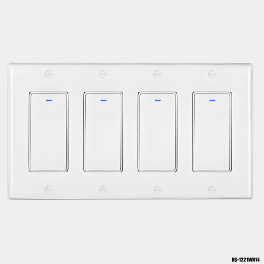 Interruptor inteligente cuádruple Wi-Fi + Bluetooth compatible con Alexa/Google