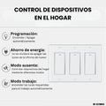 Interruptor inteligente triple Wi-Fi + Bluetooth compatible con Alexa/Google