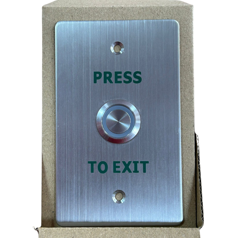 Botón de salida metálico iluminado tamaño 2x4 JS-S70W-L