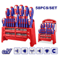 Juego de 58 piezas destornilladores mixtos y base organizadora