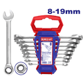 Juego de llaves de combinación con ratchet Emtop ECSS10802