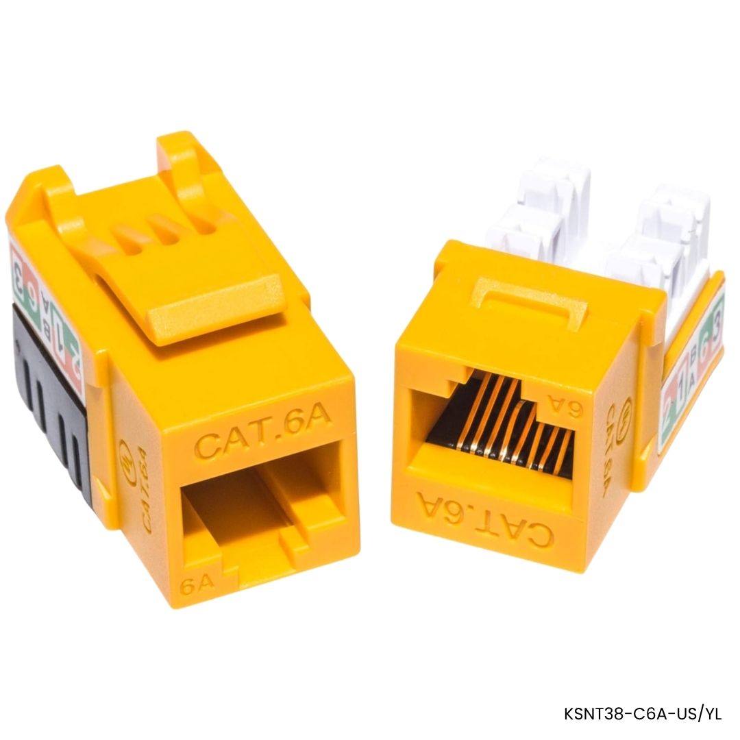 Keystone Jack Cat6A UTP Slim amarillo KUWES KSNT38-C6A-US 110IDC 