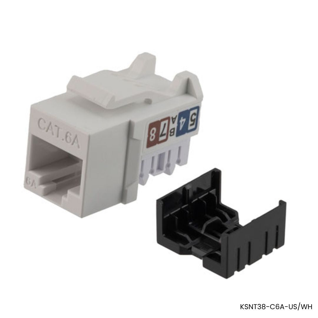 Keystone Jack Cat6A UTP Slim Blanco KUWES KSNT38-C6A-US 110IDC 