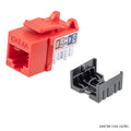 Keystone Jack Cat6A UTP Slim 110 IDC Rojo KUWES KSNT38-C6A-US