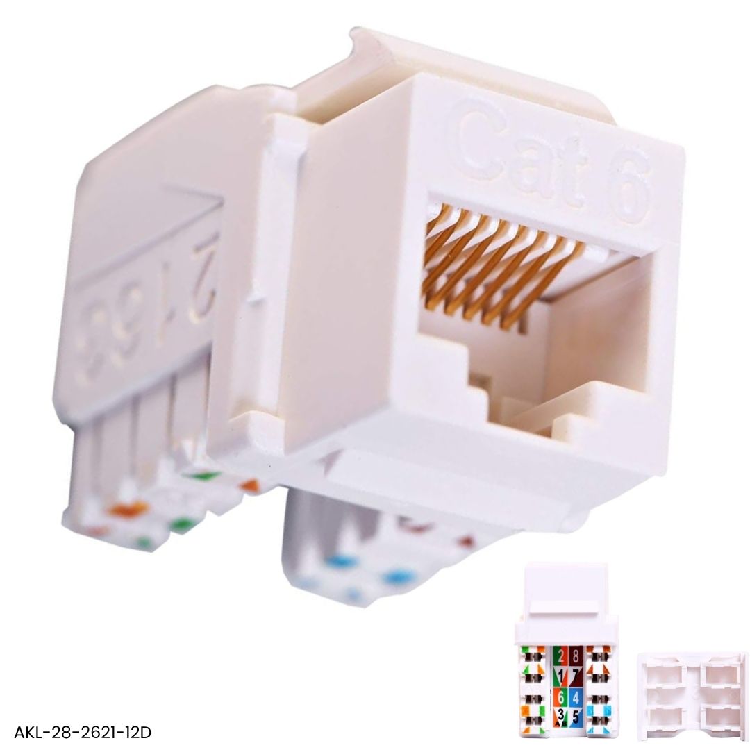 Keystone Jack CAT6 UTP AKL-28-2621-12D blanco 110 Krone instalacion de red 