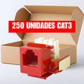 Caja de Keystone jack CAT3 para teléfono (250 unidades, color rojo)