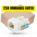 Caja de 250 Keystone Jack CAT5e (blanco)