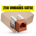 Caja de 250 Keystone Jack CAT5e (naranja)