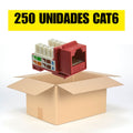 Caja de Keystone Jack Cat6 rojo (250 unidades)