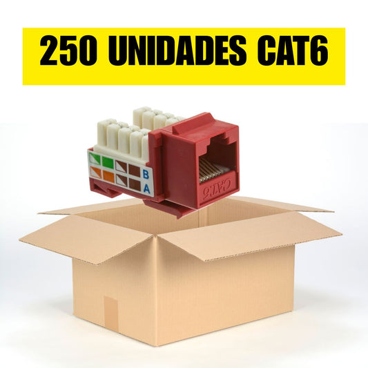 Caja de Keystone Jack Cat6 rojo (250 unidades)