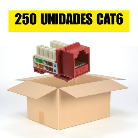 Caja de Keystone Jack Cat6 rojo (250 unidades)