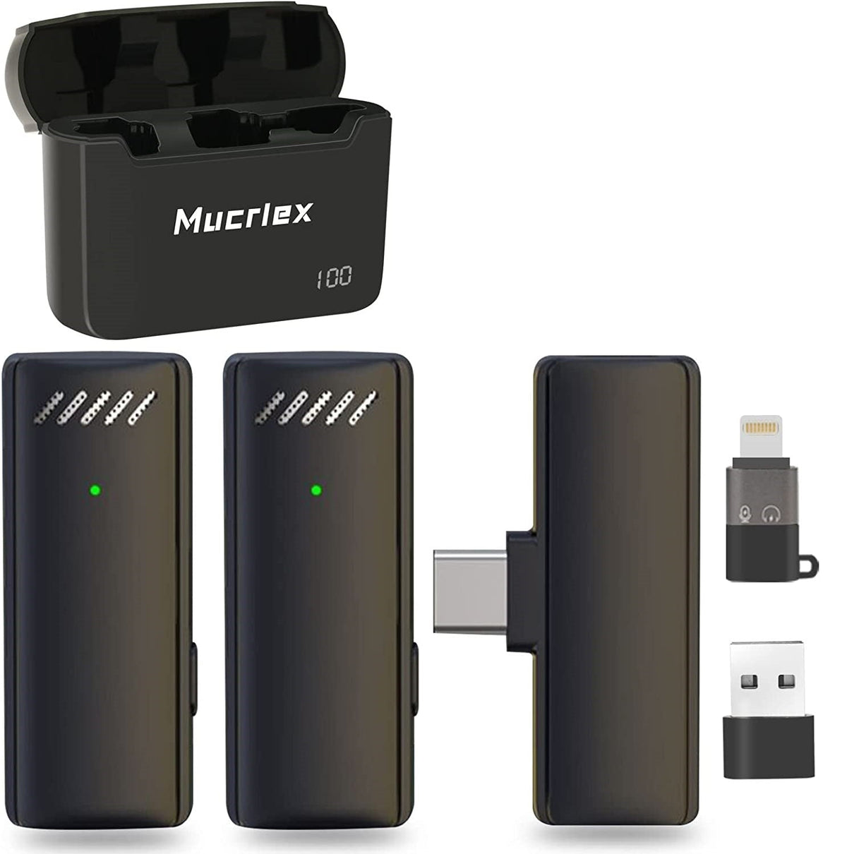 Kit con dos micrófonos inalámbricos de solapa para android iOS PC - LA CASA DEL TELEFONO