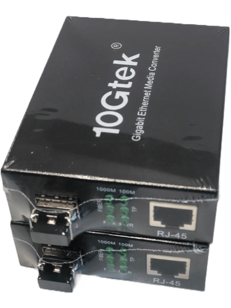 Kit convertidor de fibra óptica a ethernet, SMF SFP 1.25Gbps, 20km – 10Gtek G0101-SFP(Kit 2)(x2) - LA CASA DEL TELEFONO