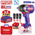 Kit llave de impacto 850Nm 20V Emtop ULCIWL2085 motor sin brochas