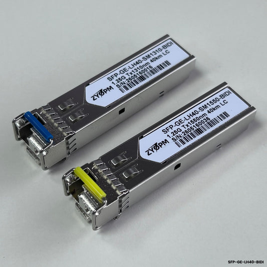 Kit par módulos SFP BiDi 1.25G 40km LC monomodo ZYOPM