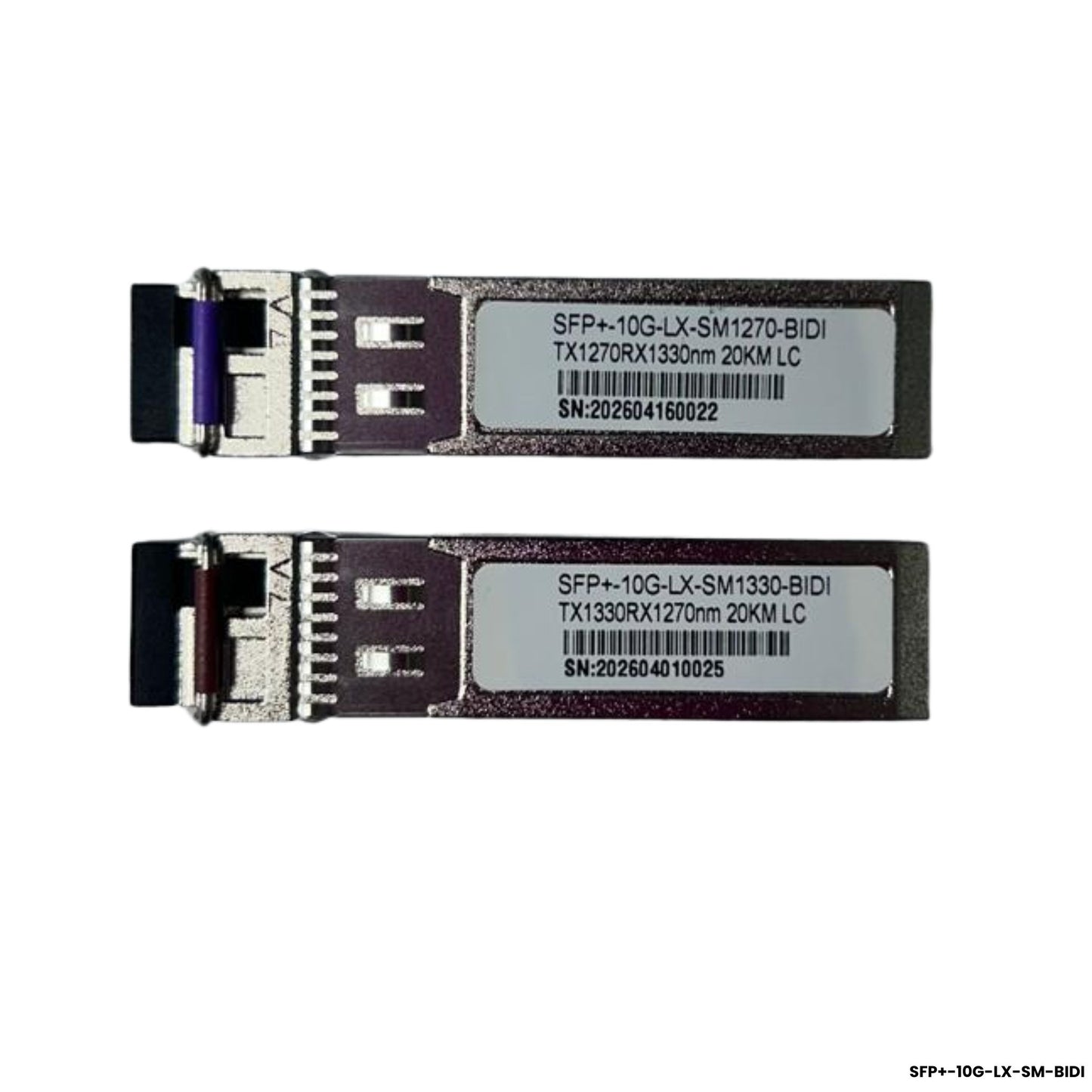 Kit par módulos SFP+ BiDi 10G 20km LC monomodo TX1270nm TX1330nm simplex