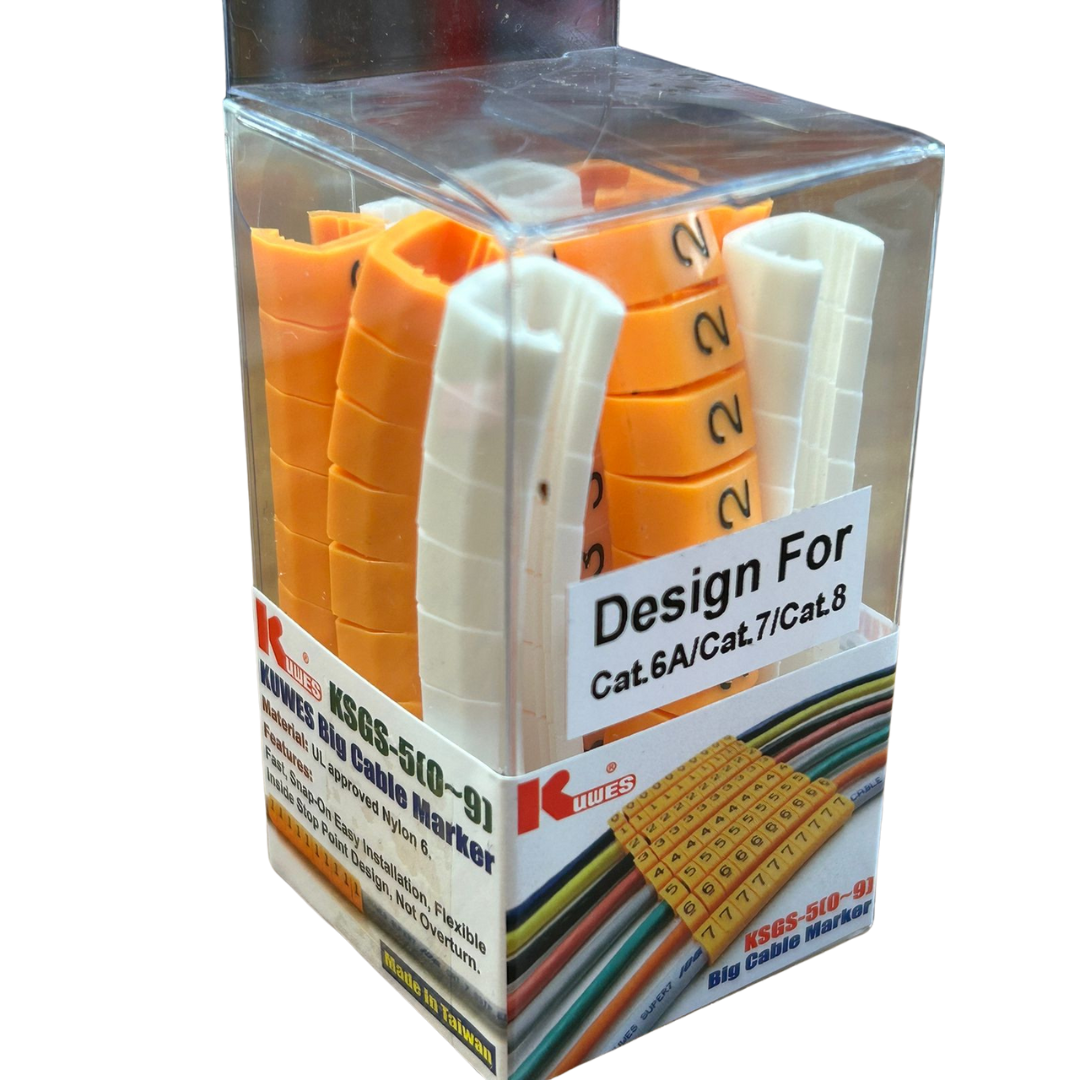 Marcadores para cable, 100 unidades Kuwes KSGS-5(0-9)