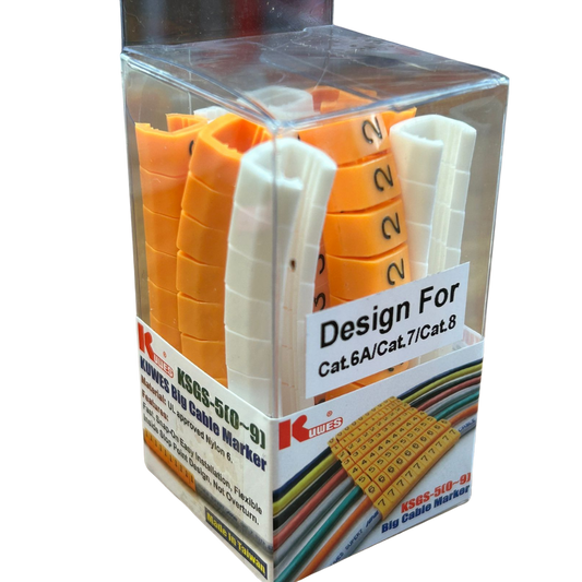 Marcadores para cable, 100 unidades Kuwes KSGS-5(0-9)