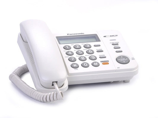 Teléfono Panasonic KX-TS580 con pantalla, altavoz y directorio telefónico