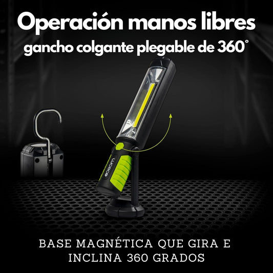 Lámpara de inspección con luz led blanca recargable, instalación ajustable – Luceco LILT45T65 - LA CASA DEL TELEFONO