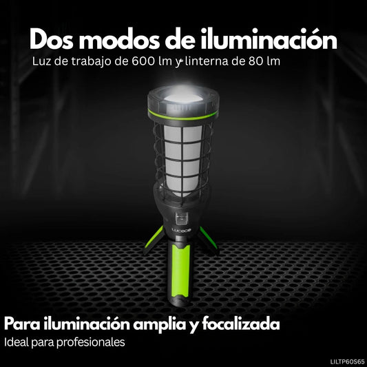 Lámpara de inspección tipo jaula antigolpes Luceco LILTP60S65