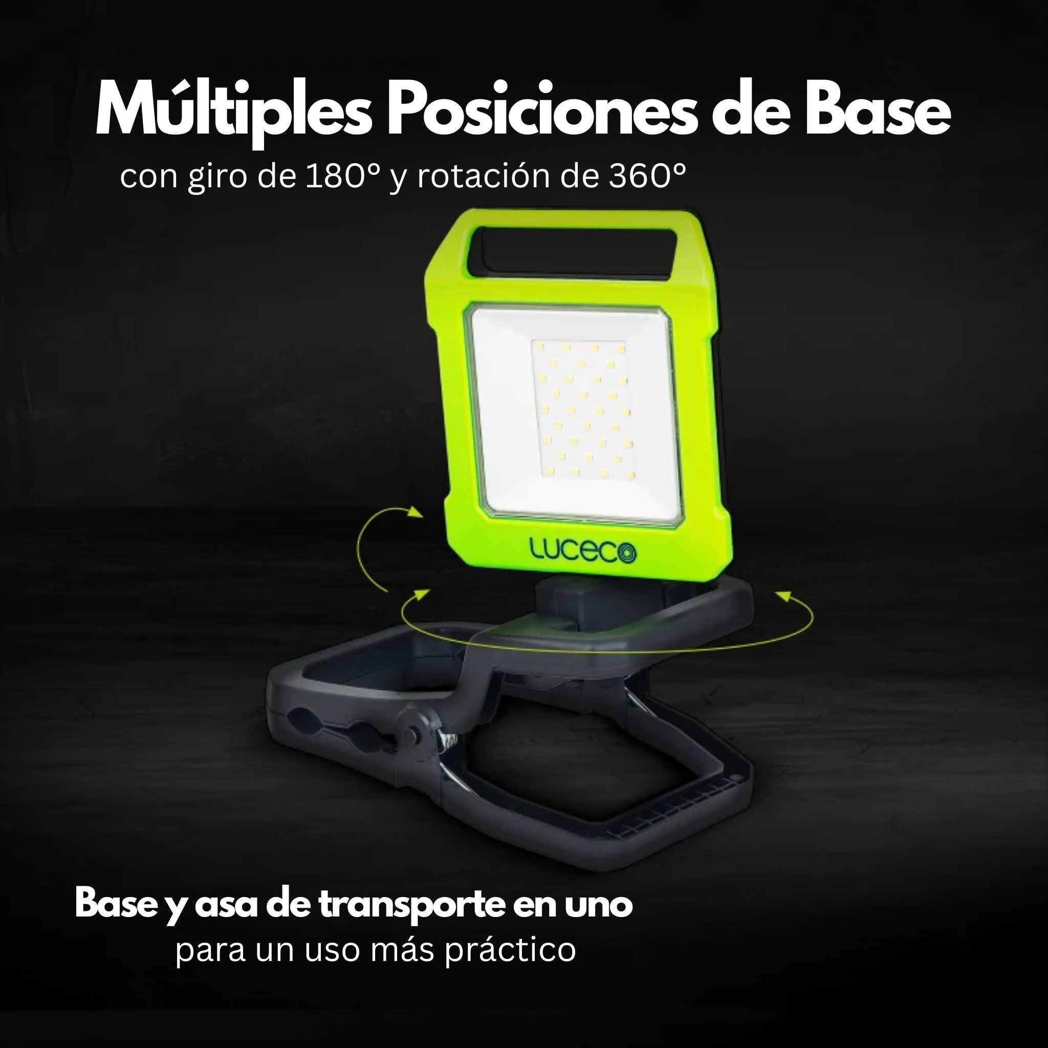 Lámpara de trabajo portátil recargable Luceco con power bank