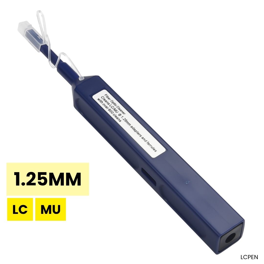 Lápiz limpiador de fibra óptica LC MU de 1.25mm para mantenimiento de redes.