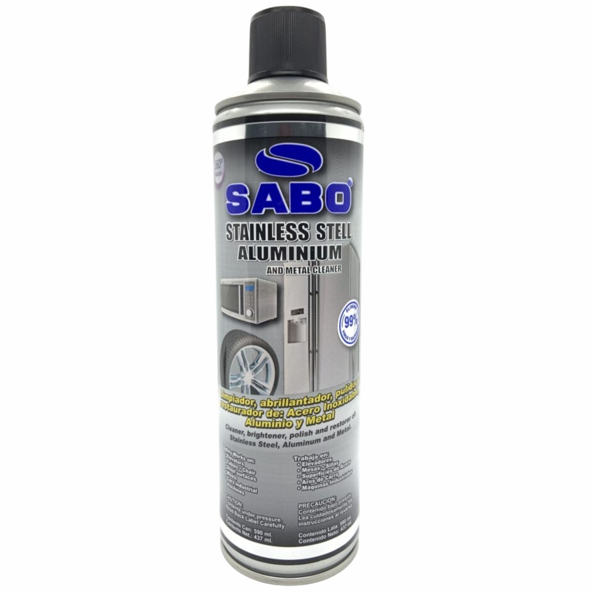 Sabo limpiador de acero inoxidable, aluminio y metales para limpieza profesional en Panamá