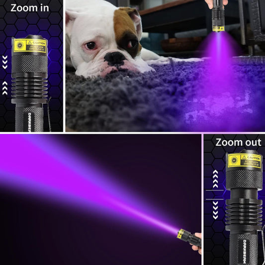 Linterna UV luz negra LED DARKBEAM UF-1900 detector manchas orina mascotas