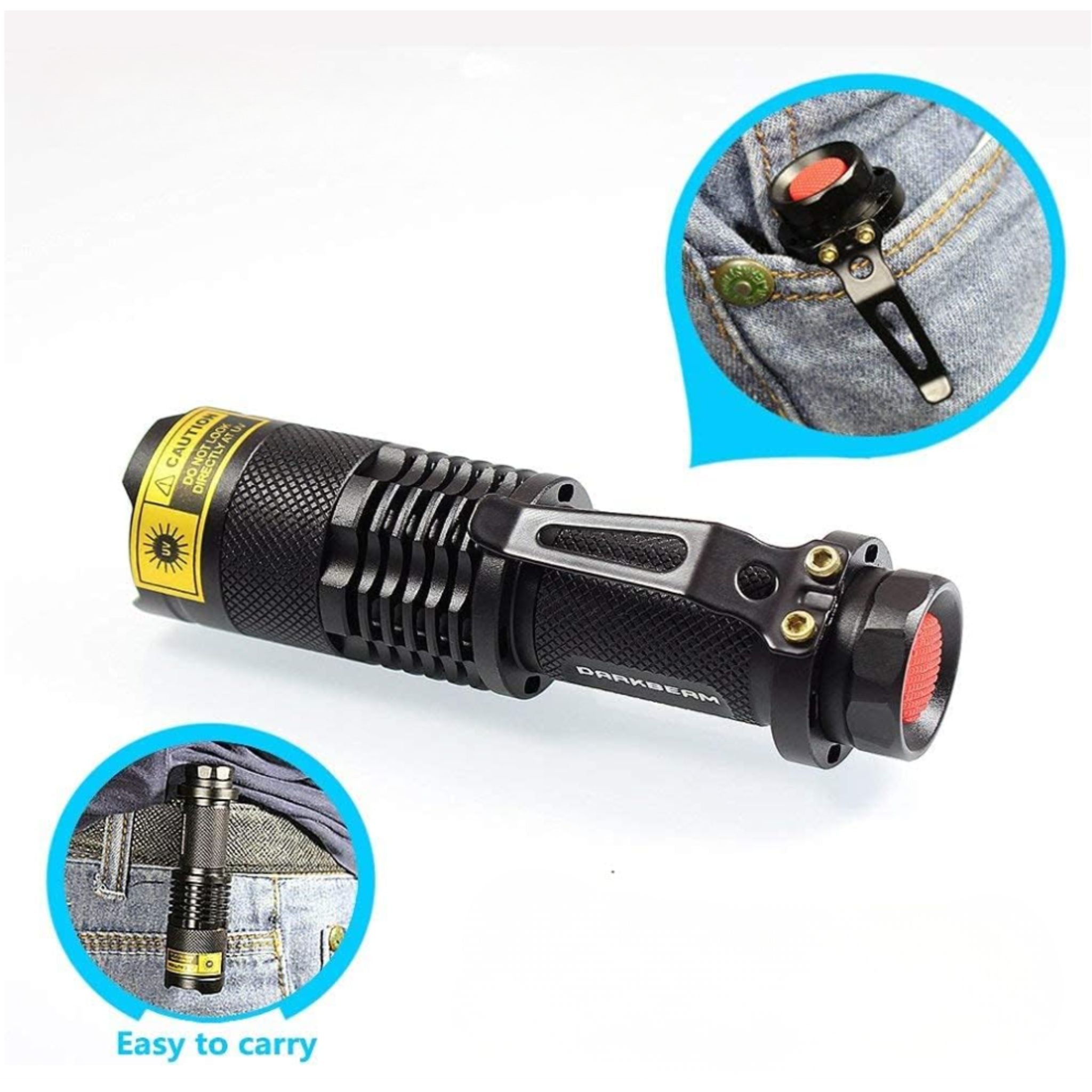 Linterna UV 395nm 5W LED DARKBEAM detector manchas orina mascotas