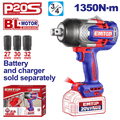 Llave de impacto inalámbrico EMTOP ECIWL201351 de potencia extrema 1350Nm