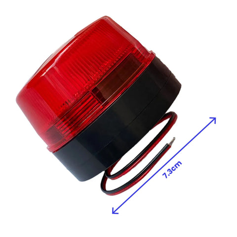 Mini luz estroboscópica roja 12vdc