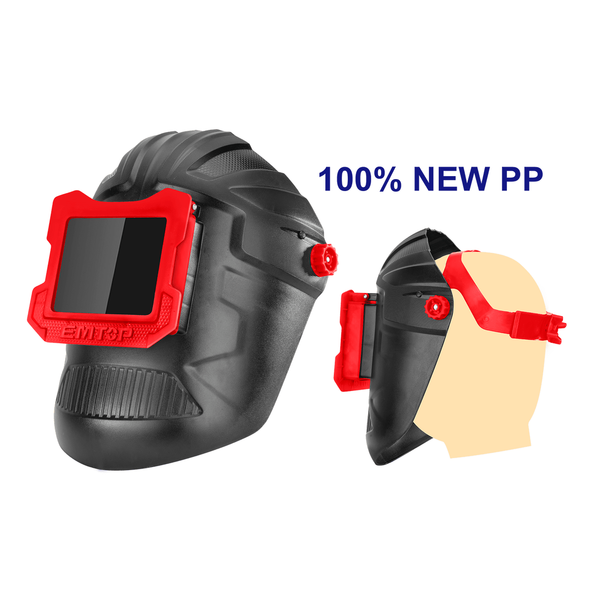 Máscara para soldar con visor móvil EMTOP EWHT0106 - LA CASA DEL TELEFONO