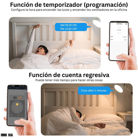 Mini Interruptor Inteligente Wi-Fi/Bluetooth de 16A (Domótica Tuya)