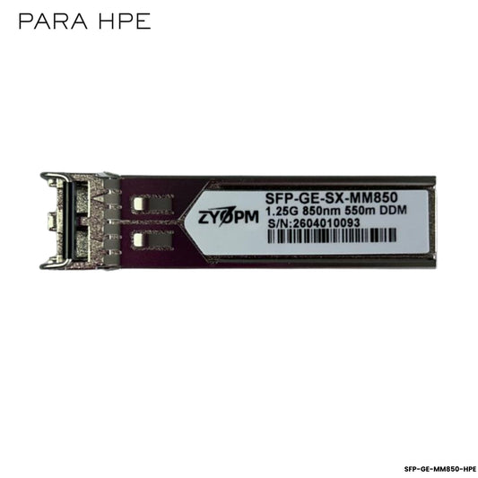 Módulo SFP 1.25G 850nm 550m DDM multimodo LC compatible HPE ZYOPM SFP-GE-SX-MM850