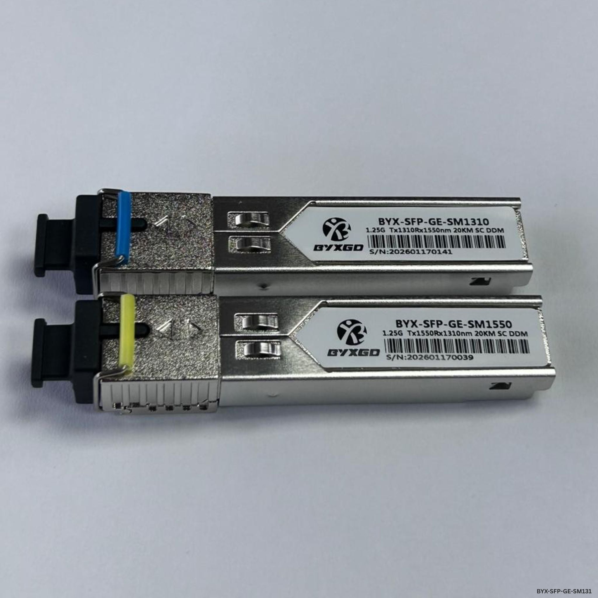 Par de módulos SFP BiDi BYXGD 20km conector SC 