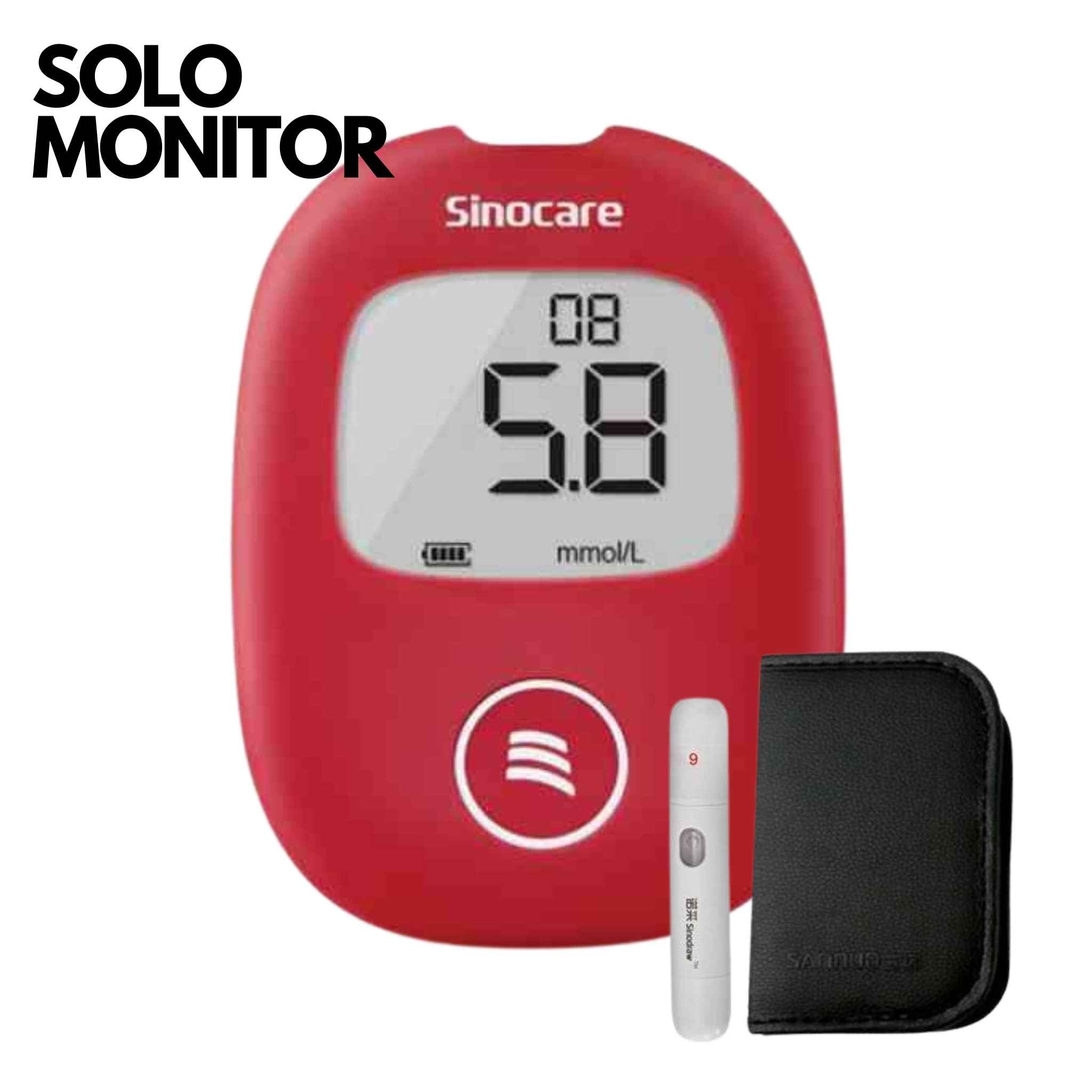 Monitor de glucosa Sinocare Safe AQ Smart con estuche