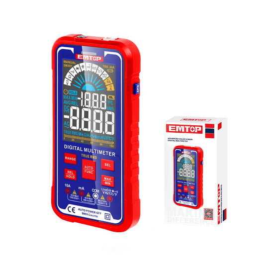 Multímetro digital SMART CAT.III 1000V, TRUE RMS, pantalla LCD y estuche - LA CASA DEL TELEFONO