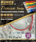 Patch Cord CAT6A S/FTP rojo de 1M Kuwes SF6A-1M-RD