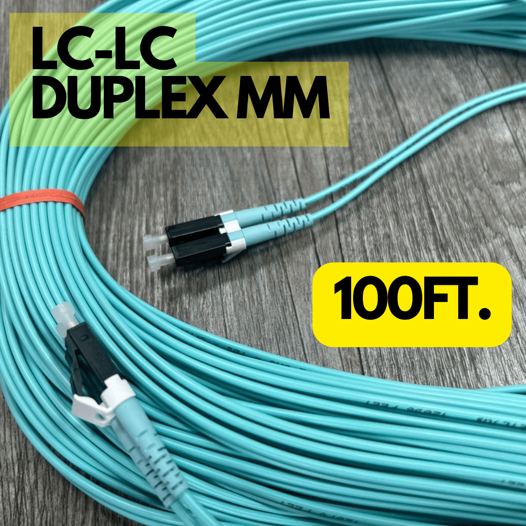 Patch Cord de fibra MM dúplex LC - LC de 100 pies – JFFB3737100MFCI-S - LA CASA DEL TELEFONO