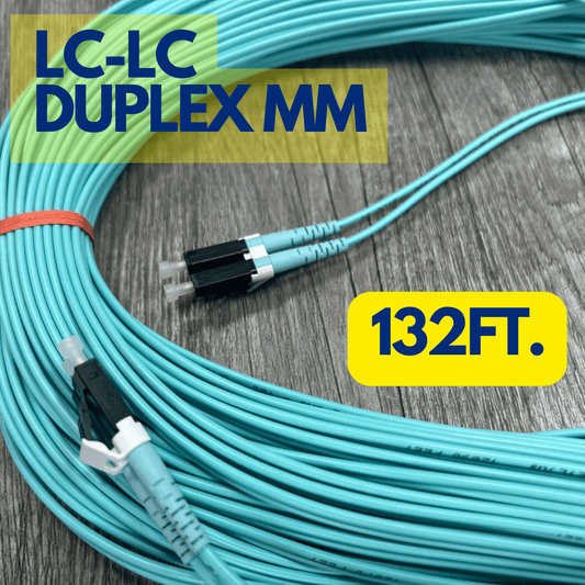 Patch Cord de fibra MM dúplex LC - LC de 132 pies – JFFB3737132MFCI-S - LA CASA DEL TELEFONO