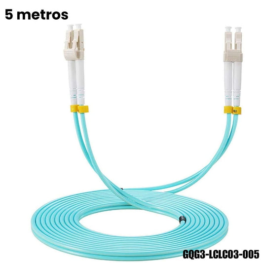 Patch Cord Fibra Óptica OM3 LC-LC dúplex 5m - LA CASA DEL TELEFONO