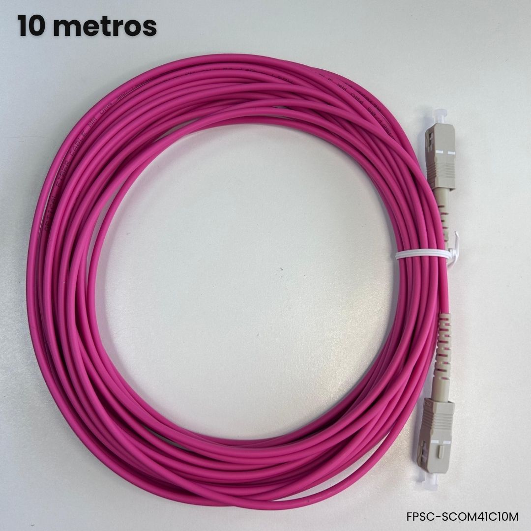 Patch cord SC UPC simplex OM4 3.0mm LSZH 10M fibra óptica multimodo Panamá
