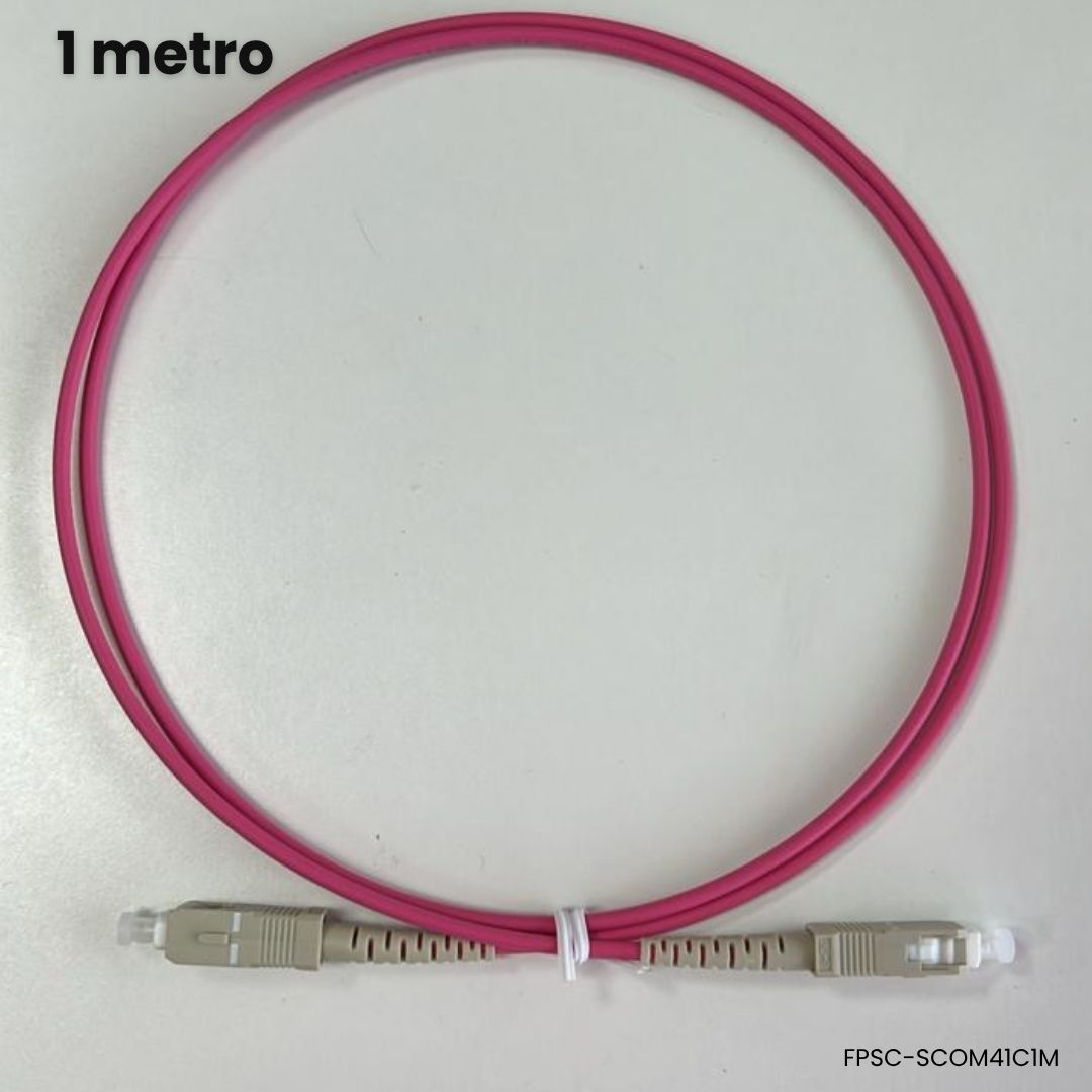 Patch cord SC UPC simplex OM4 3.0mm LSZH 1M fibra óptica multimodo Panamá 