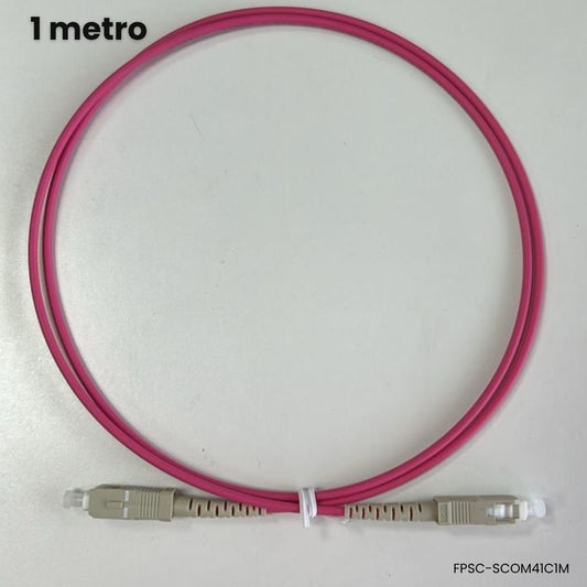 Patch cord SC UPC simplex OM4 3.0mm LSZH 1M fibra óptica multimodo Panamá 