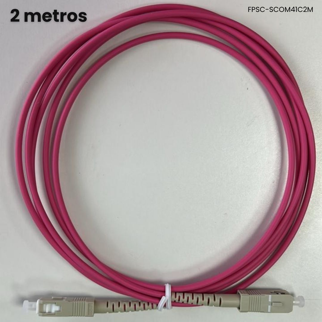 Patch cord SC UPC simplex OM4 3.0mm LSZH 2M fibra óptica multimodo Panamá 