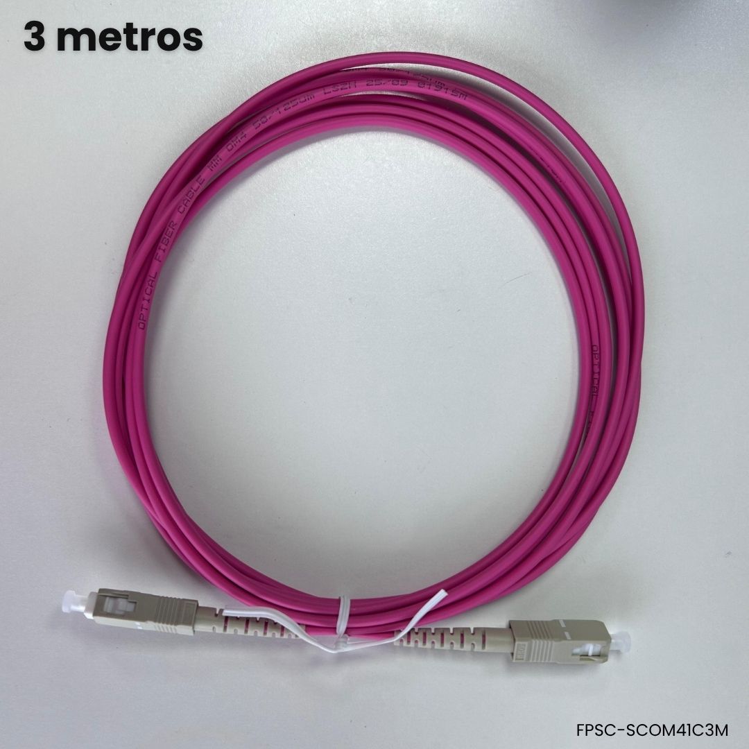 Patch cord SC UPC simplex OM4 3.0mm LSZH 3M fibra óptica multimodo Panamá 