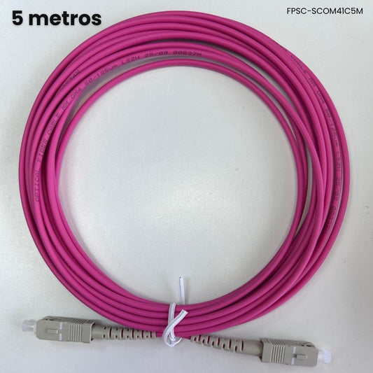 Patch cord SC UPC simplex OM4 3.0mm LSZH 5M fibra óptica multimodo Panamá 