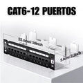 Patch Panel Cat6 de 12 puertos con base de pared