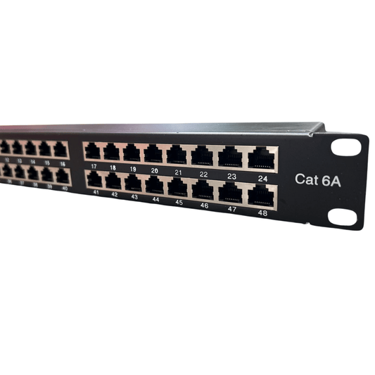 Patch panel CAT6A blindado de 48 puertos - LA CASA DEL TELEFONO